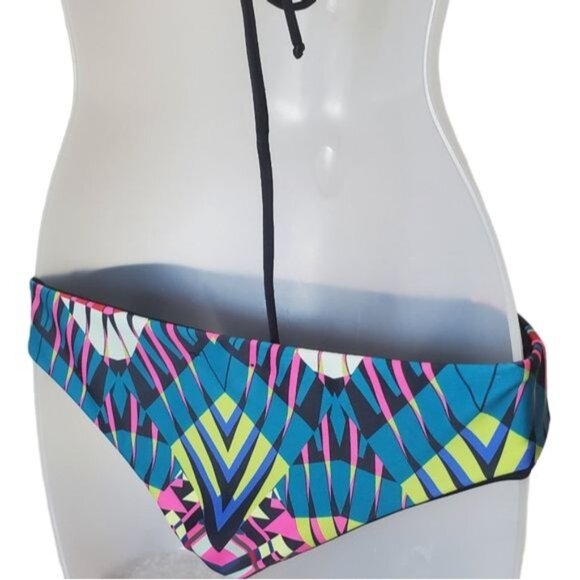 BIANCA COLETTI Womens 2 Piece Bikini Medium Geometric Retro Halter Triangle - Picture 9 of 13